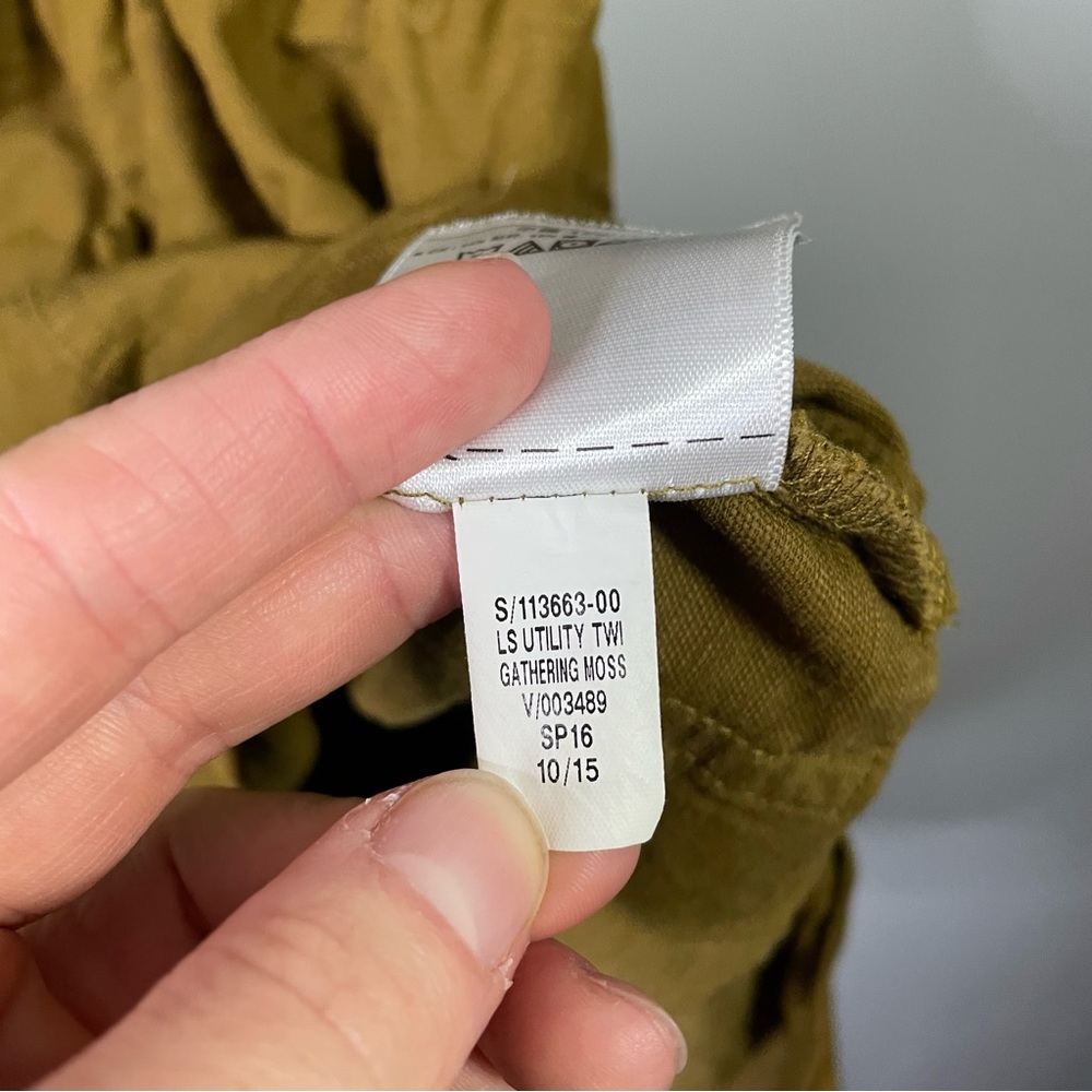 Old Navy Long Sleeve Utility Style Romper Moss Green V Neck Button Front XL Tall - Picture 8 of 9